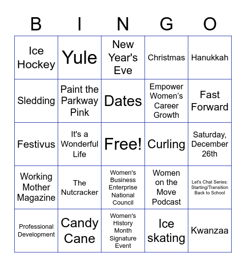 WOTM End of Year Celebration Bingo Card