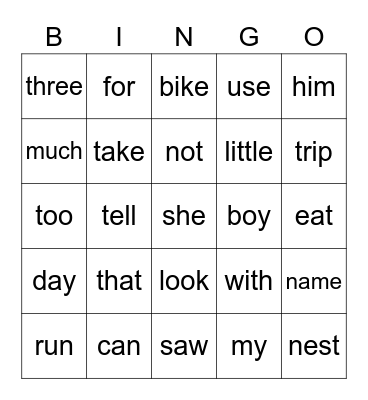 Bingo Card