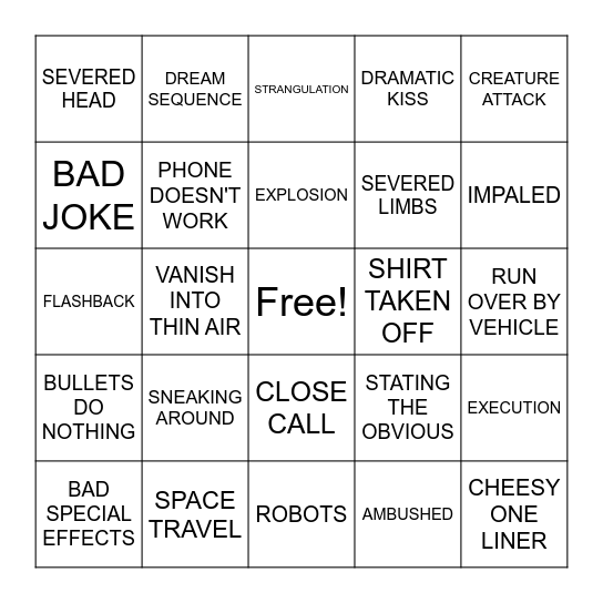 Virtual BingoFlix: Shark Encounters of the Third Kind (2020, NR) Bingo Card