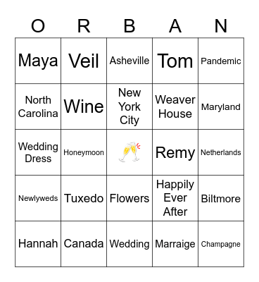 Orban Bingo Card