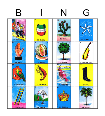 Loteria Bingo Card