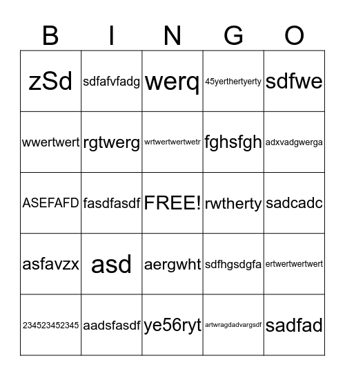 Biology Bingo Card