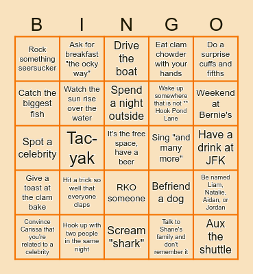 HOW TO VACATION CORRECTLY Bingo Card