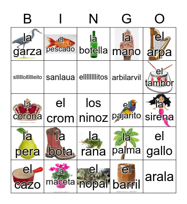 Loteria Mi Pueblito Bingo Card