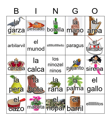 Loteria Mi Pueblito Bingo Card