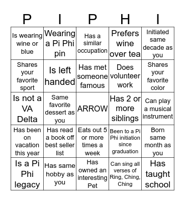 Bingo Card