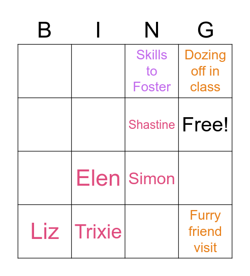 L&T Bingo Card
