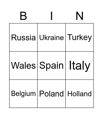 GHRO Bingo Card