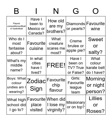 How well do you know Miri bingo? Bingo Card
