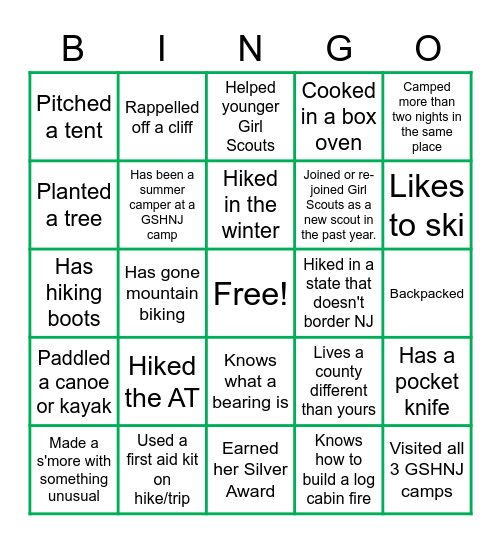 Trailblazer Bingo: Find Someone Who... Bingo Card