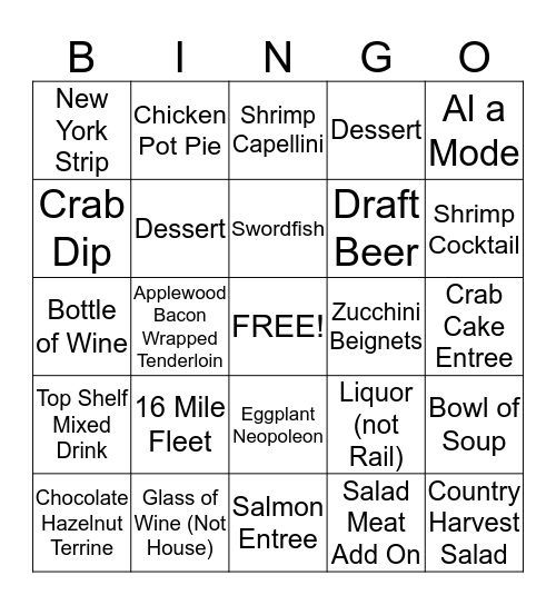 3/21 Bingo Card