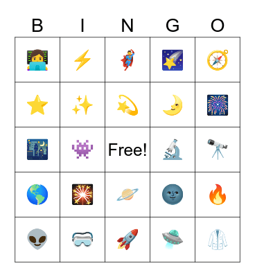 Space Bingo Card