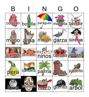Loteria Mi Pueblito Bingo Card