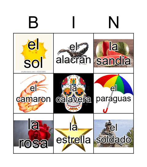 Loteria Mi Pueblito Bingo Card