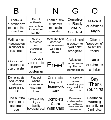 Wildly Important Goals BINGO Card