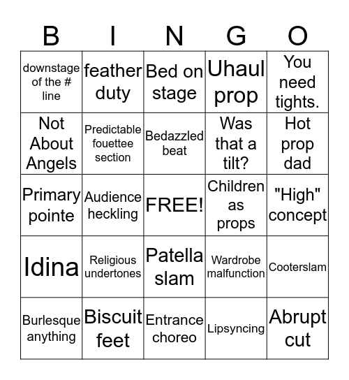 Mini/junior bingo!  Bingo Card
