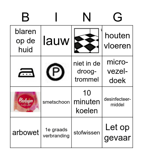 Werken bij mensen met een beperking Bingo Card