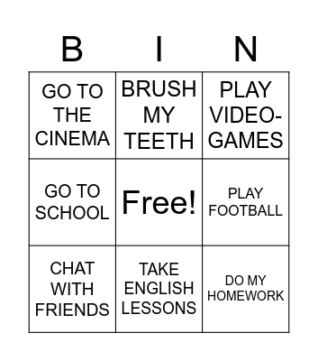 DAILY ROUTINES Bingo Card