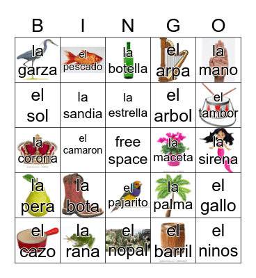 Loteria Mi Pueblito Bingo Card