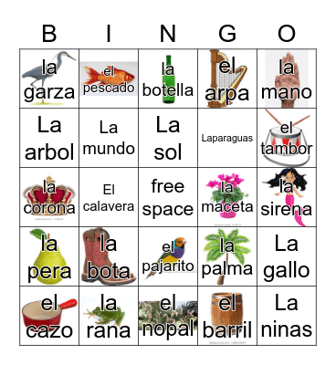 Loteria Mi Pueblito Bingo Card