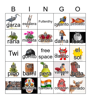 Loteria Mi Pueblito Bingo Card