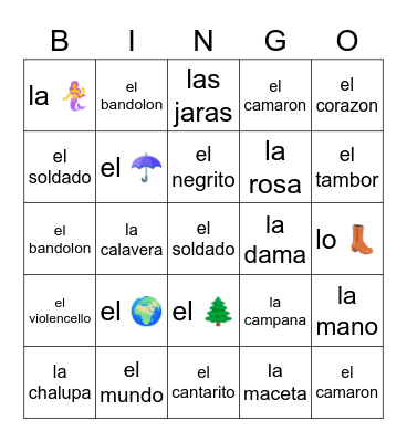 loteria Bingo Card