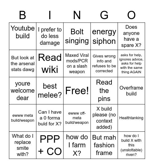 #build bingo Card