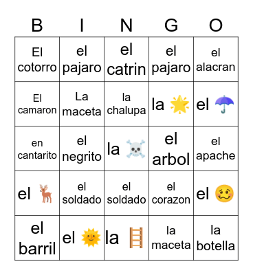 loteria Bingo Card