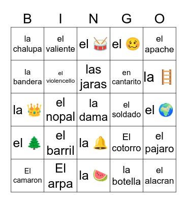 loteria Bingo Card