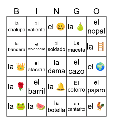 loteria Bingo Card