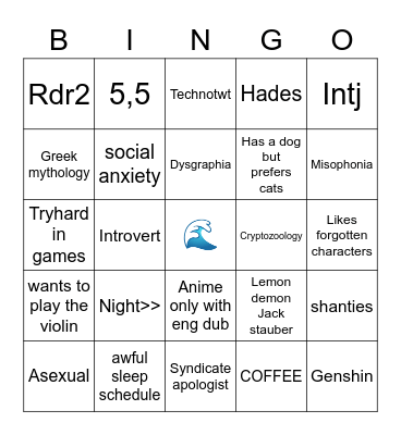 Leviathan’s bingo Card
