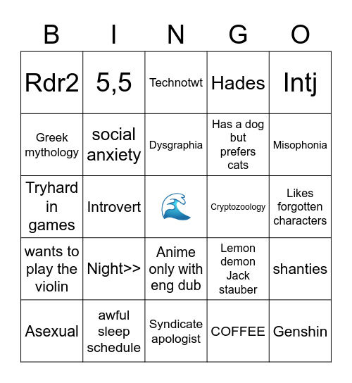 Leviathan’s bingo Card