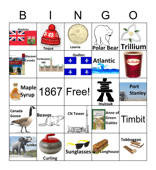 Canada Day Bingo #1 Bingo Card