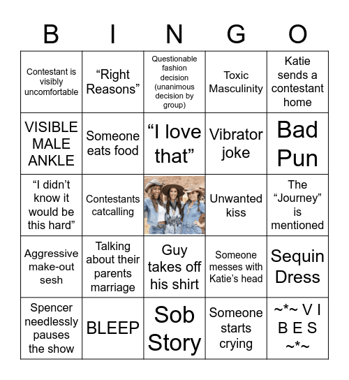 Bachelorette Bingo! Bingo Card