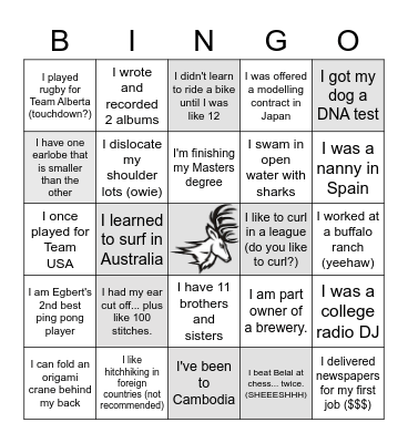 Older ELKs Bingo Card