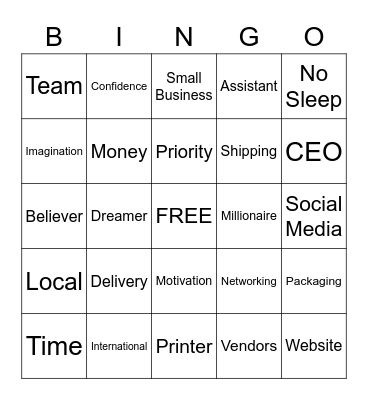 BOSS Bingo Card