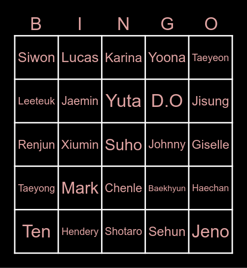 Aiyewons Bingo Card