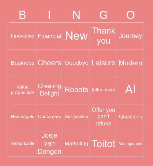 FINAL BINGO CCD Bingo Card