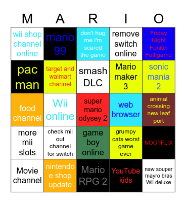 nintendo direct ideas Bingo Card