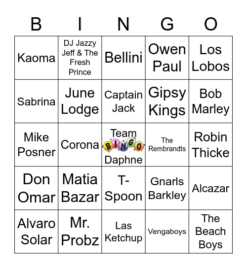Zomerhits Bingo Card