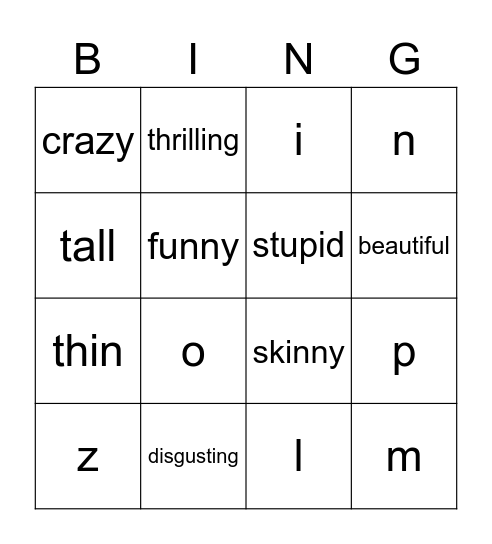 vincenzo Bingo Card