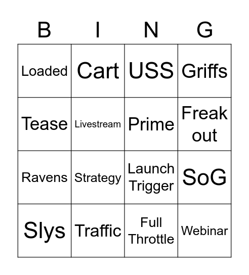 SOL Bingo Card