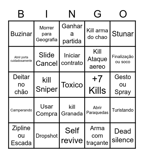 Mussinha Show Bingo Card