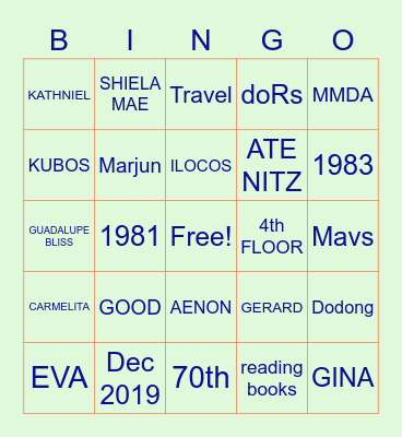 Pabingo ni Madam Lou Bingo Card