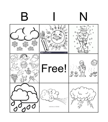 Weather Bingo Card