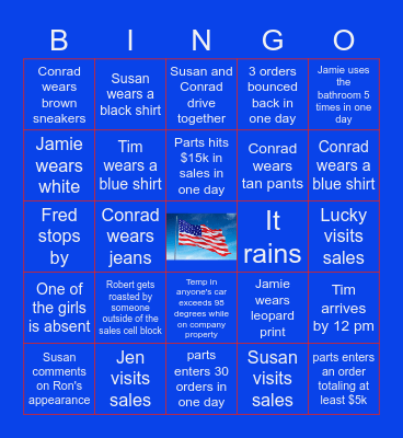 NOVGO Merica Edition Bingo Card