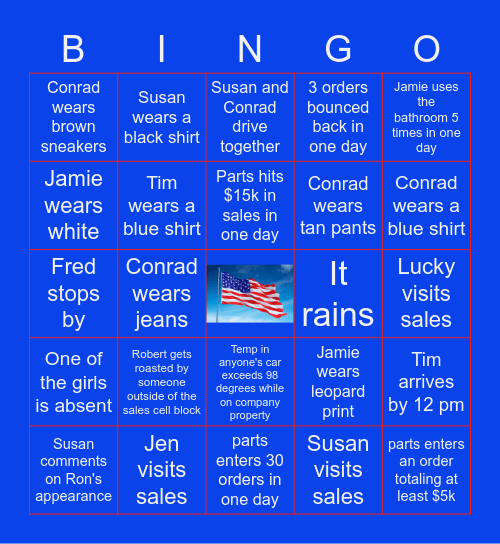 NOVGO Merica Edition Bingo Card