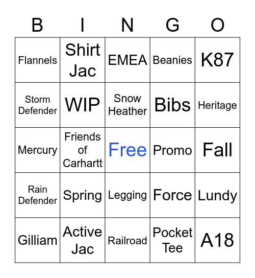 Bibs & Beanies Bingo Card