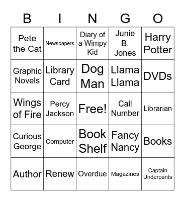 Library BINGO Card