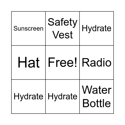 Parking Lot Bingo Card